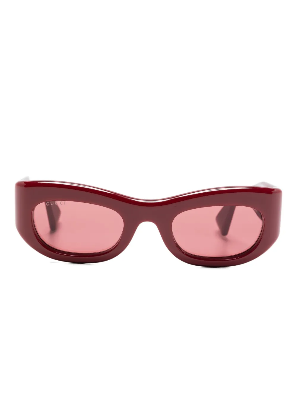 Gucci Eyewear logo-lettering sunglasses Rood
