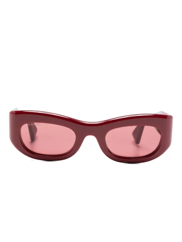 Gucci Eyewear ロゴ サングラス | レッド | FARFETCH JP