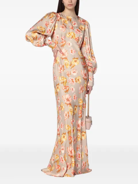 MALINA vestido de noche con estampado floral