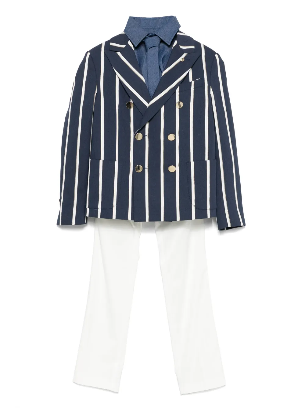 Colorichiari Gestreepte broekenset Blauw