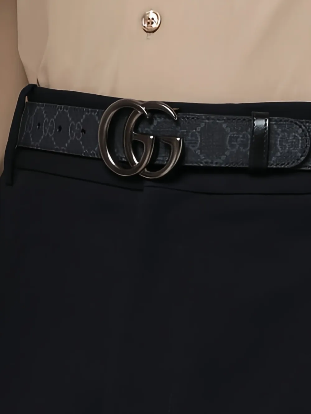 Gucci Riem met GG logo - Zwart