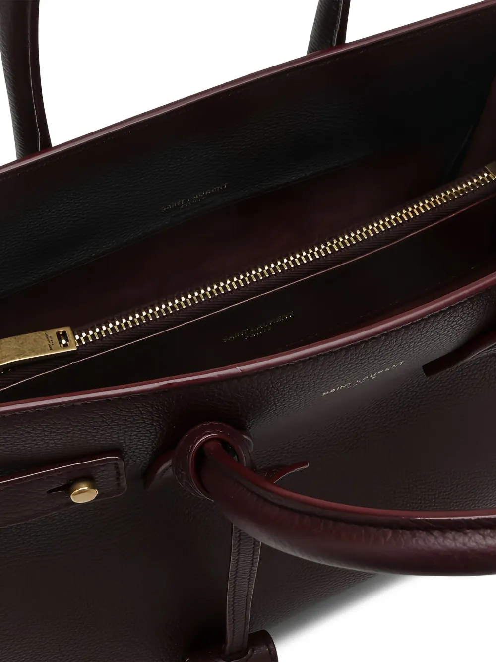 Saint Laurent Leren shopper Rood