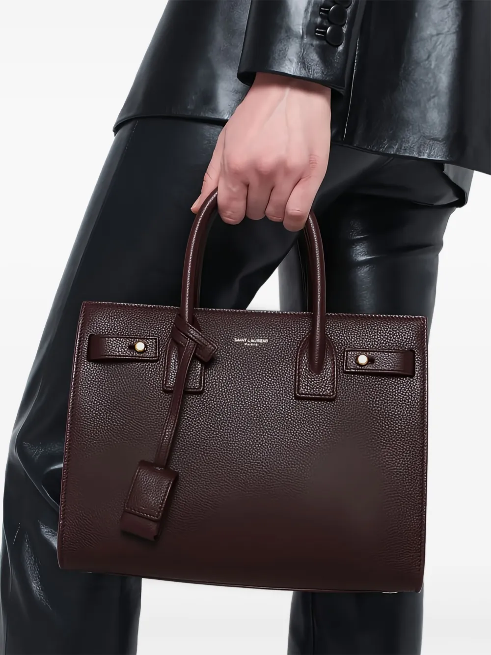 Saint Laurent Leren shopper - Rood