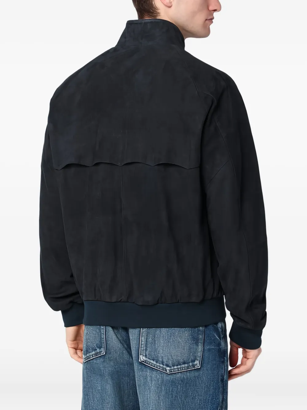 Baracuta G9 suède jack met rits Zwart