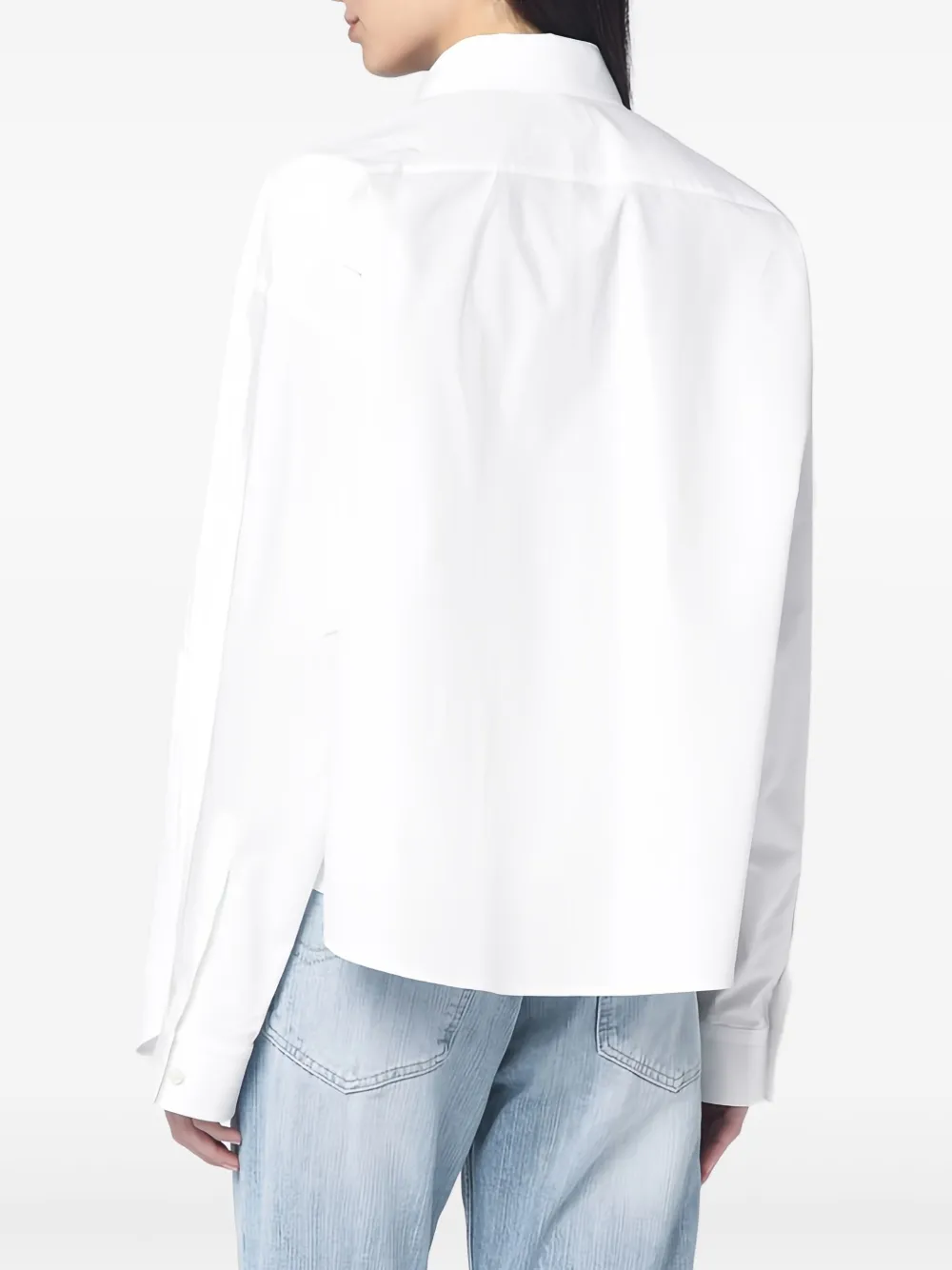Balenciaga Blouse met split aan de voorkant Wit