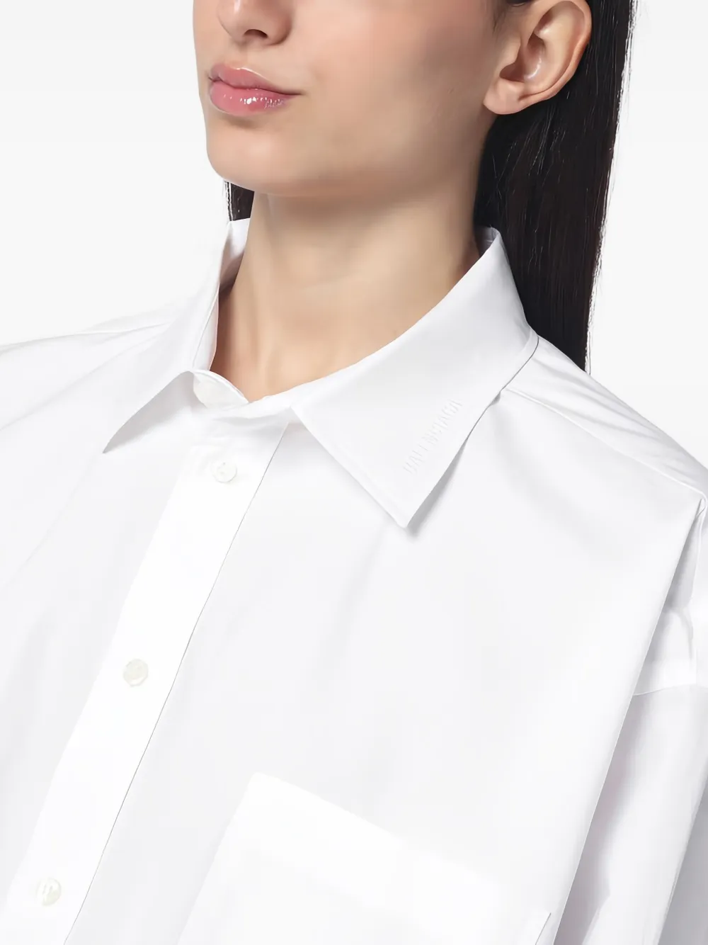 Balenciaga Blouse met split aan de voorkant Wit