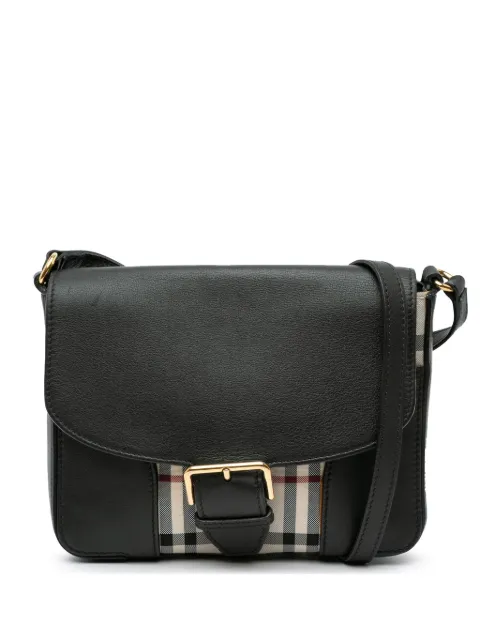 Burberry Pre-Owned 2000-2017 Small Haymarket Check Trimmed Leather Dickens crossbody bag