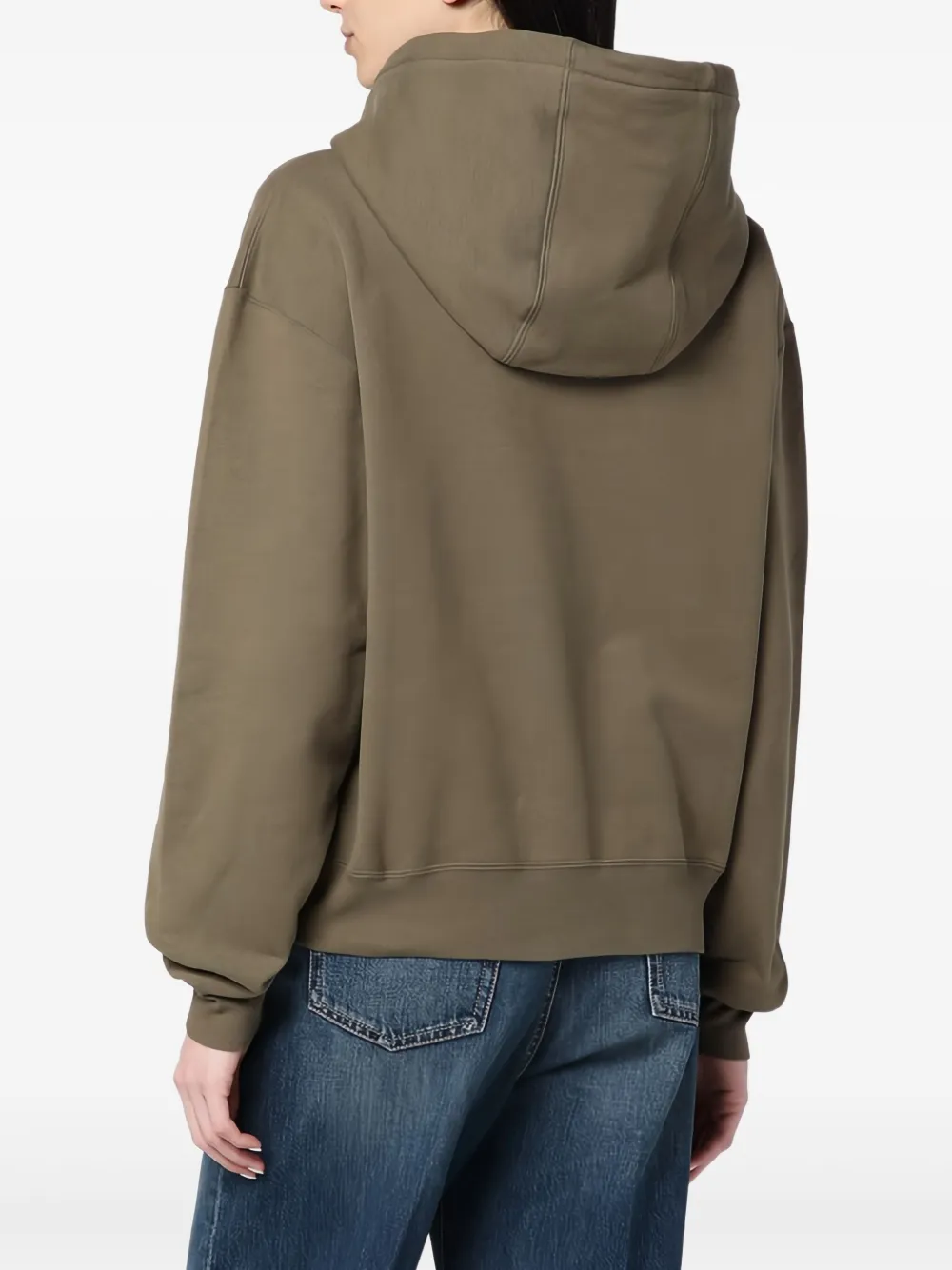Saint Laurent Hoodie met geborduurd logo Groen