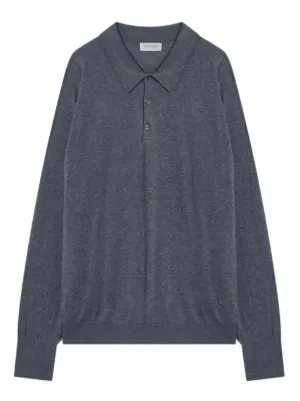 John Smedley リブ ポロシャツ | ブルー | FARFETCH JP