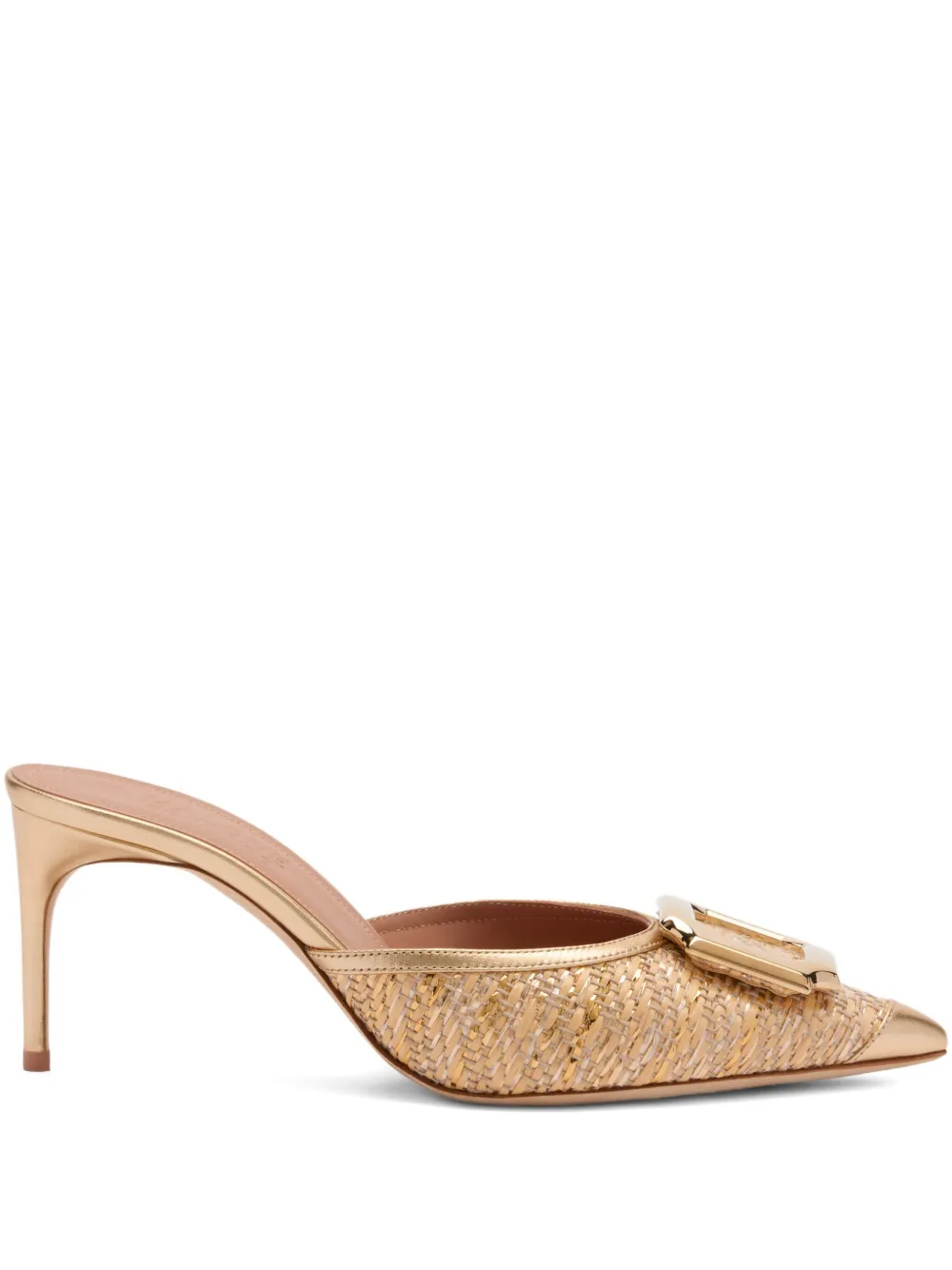 Malone Souliers 70mm Mona mules Gold