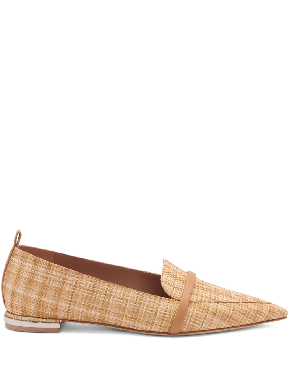 Malone Souliers Dora raffia loafers Neutrals