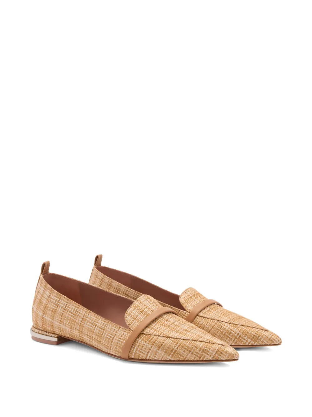 Malone Souliers Dora raffia loafers - Beige