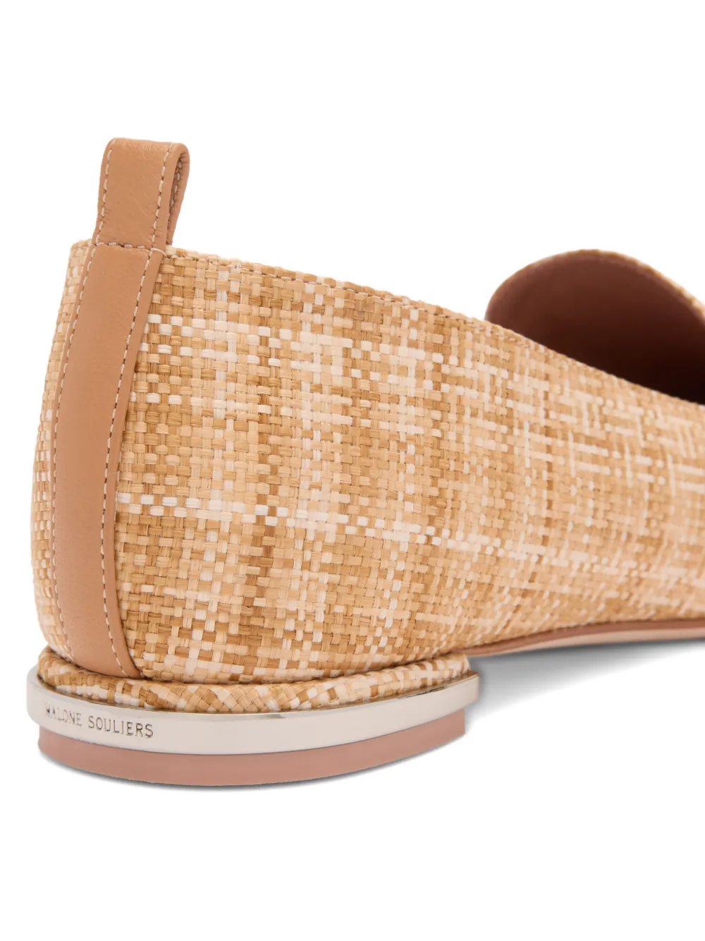 Malone Souliers Dora raffia loafers Neutrals