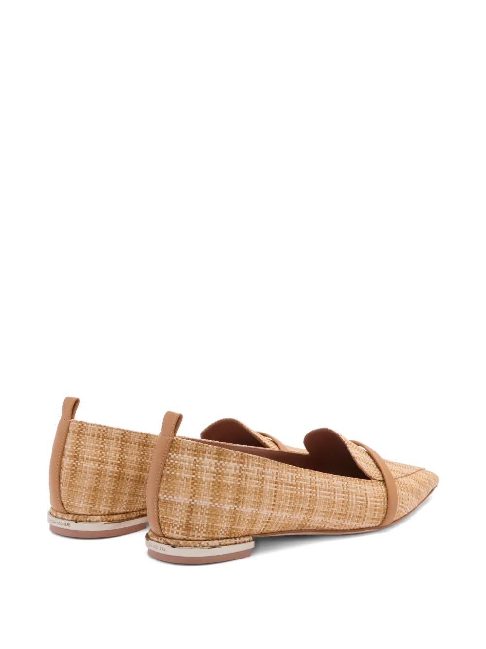 Malone Souliers Dora raffia loafers Neutrals