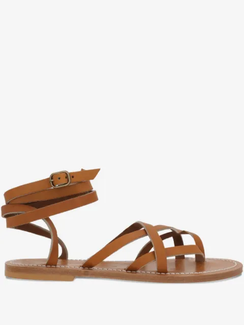 K. Jacques Zenobie leather flat sandals