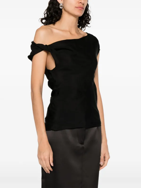 ENTIRE STUDIOS Twist Top | Black | FARFETCH