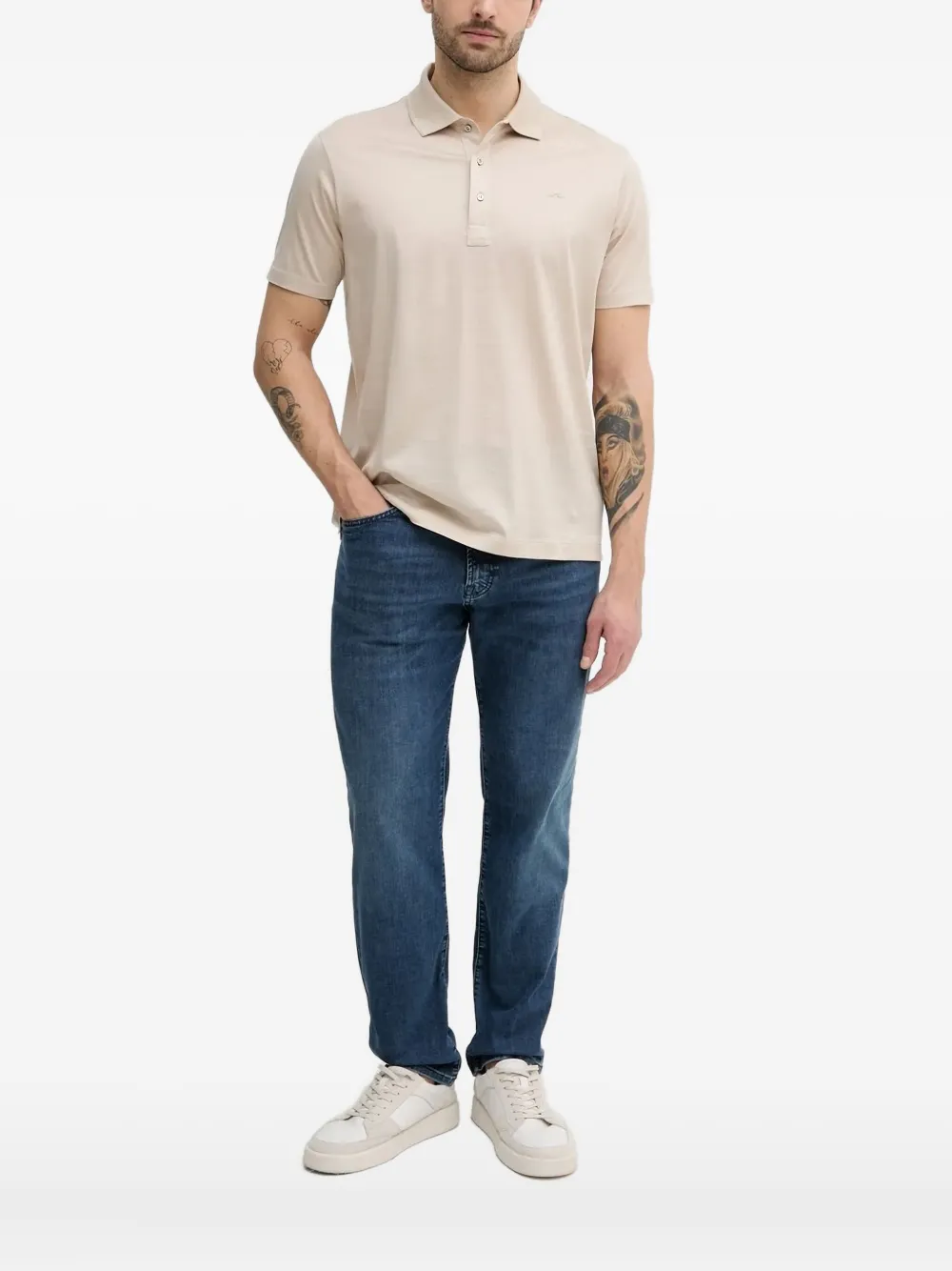 Paul & Shark Katoenen poloshirt Beige