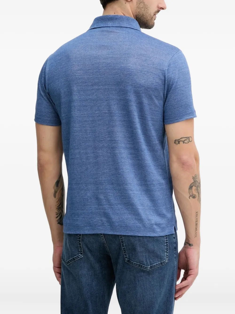 Paul & Shark Linnen poloshirt met knopen Blauw