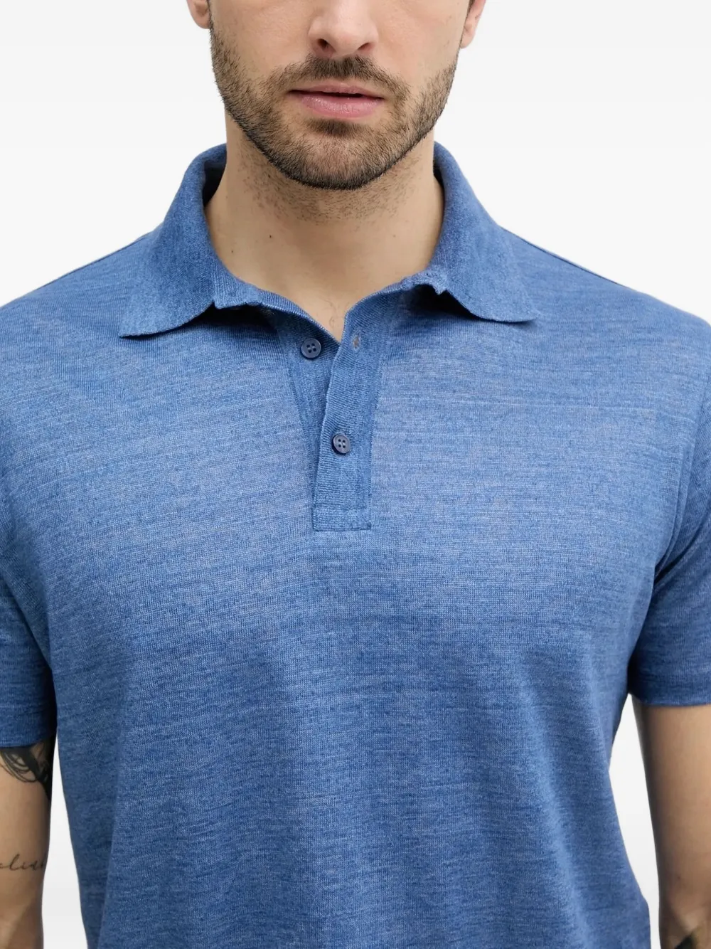 Paul & Shark Linnen poloshirt met knopen Blauw