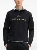 Paul & Shark logo-print crew-neck sweatshirt - Black