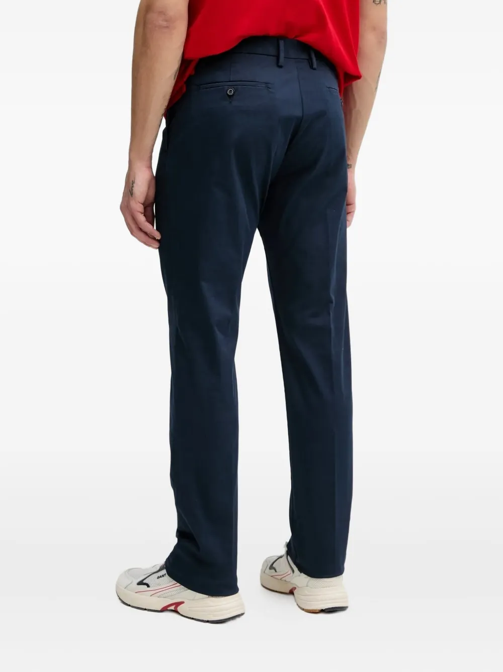 Paul & Shark-keychain straight-leg trousers Blauw