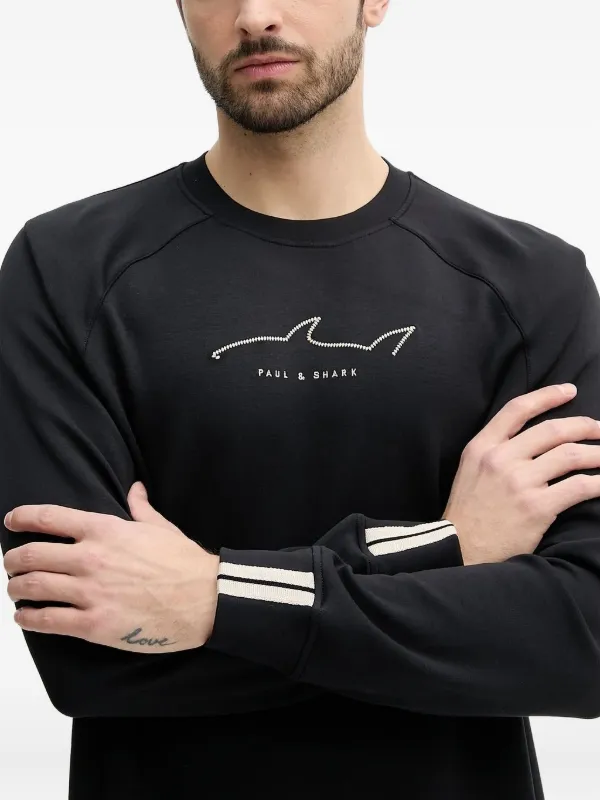 Paul Shark Sudadera Con Logo De Tiburón Negro FARFETCH GT