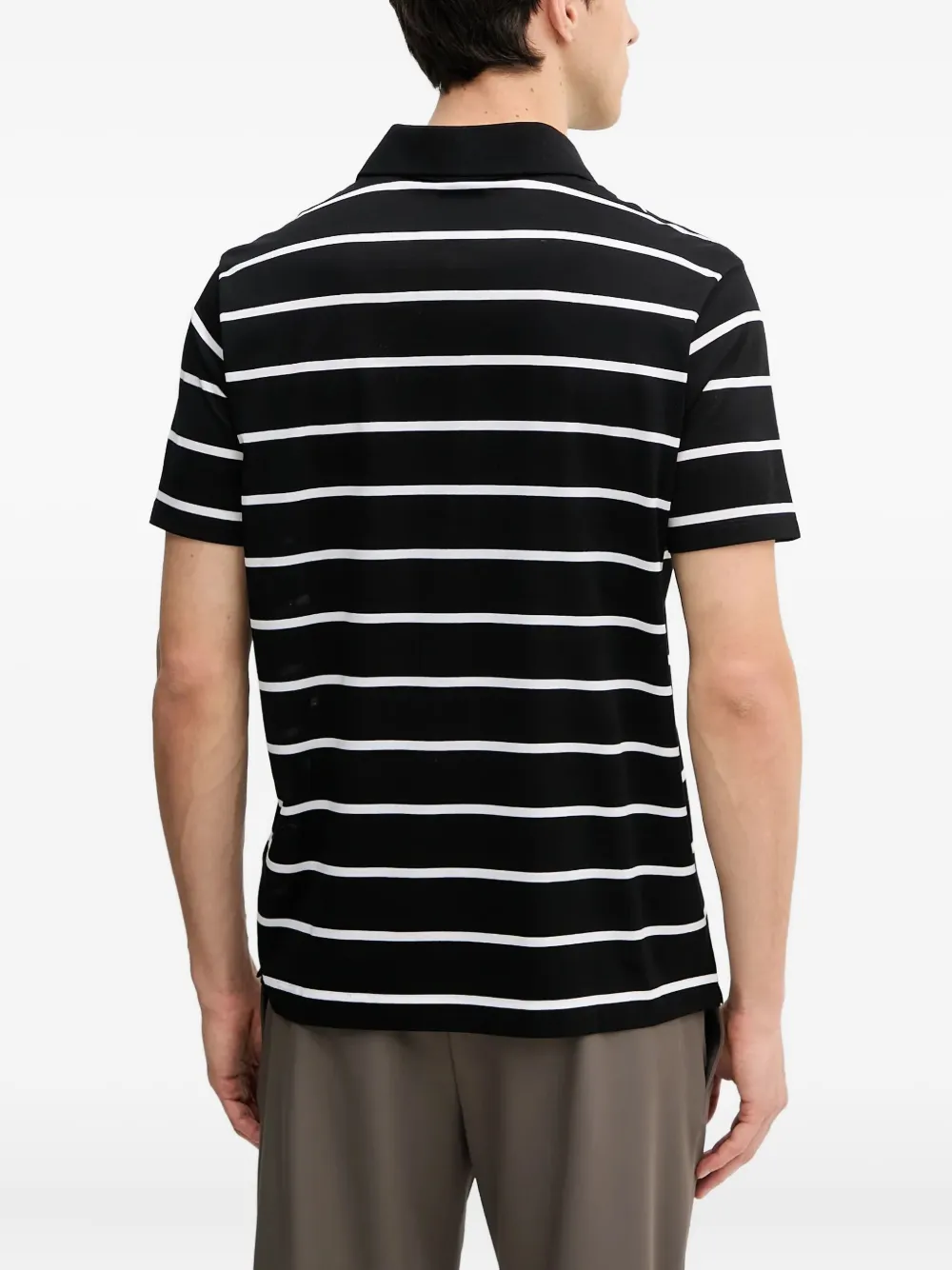 Paul & Shark Poloshirt met gestreept logo Zwart