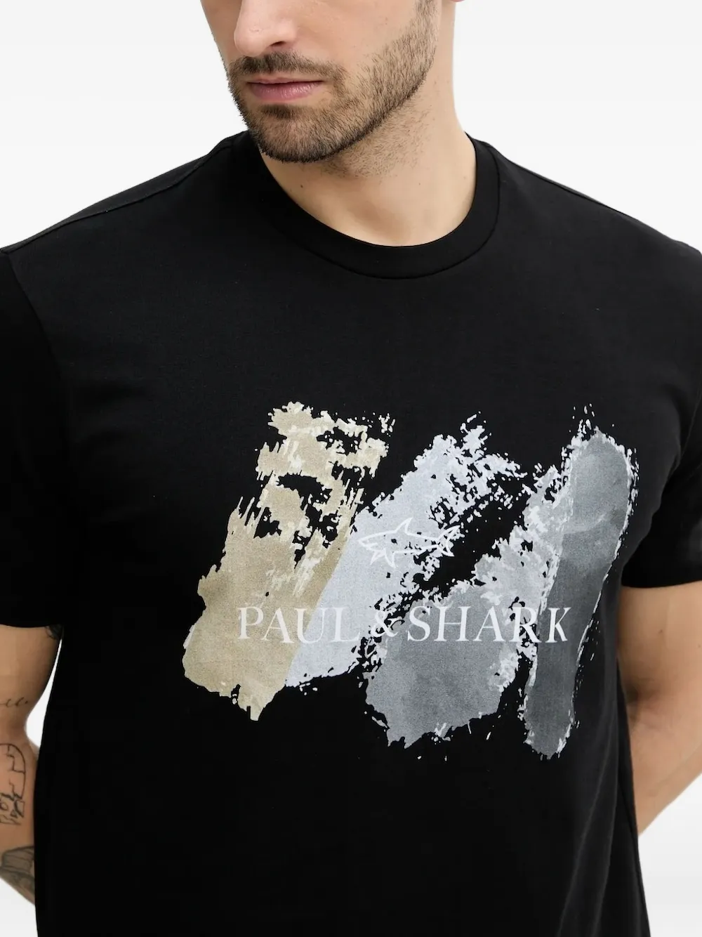 Paul & Shark T-shirt met logo Zwart