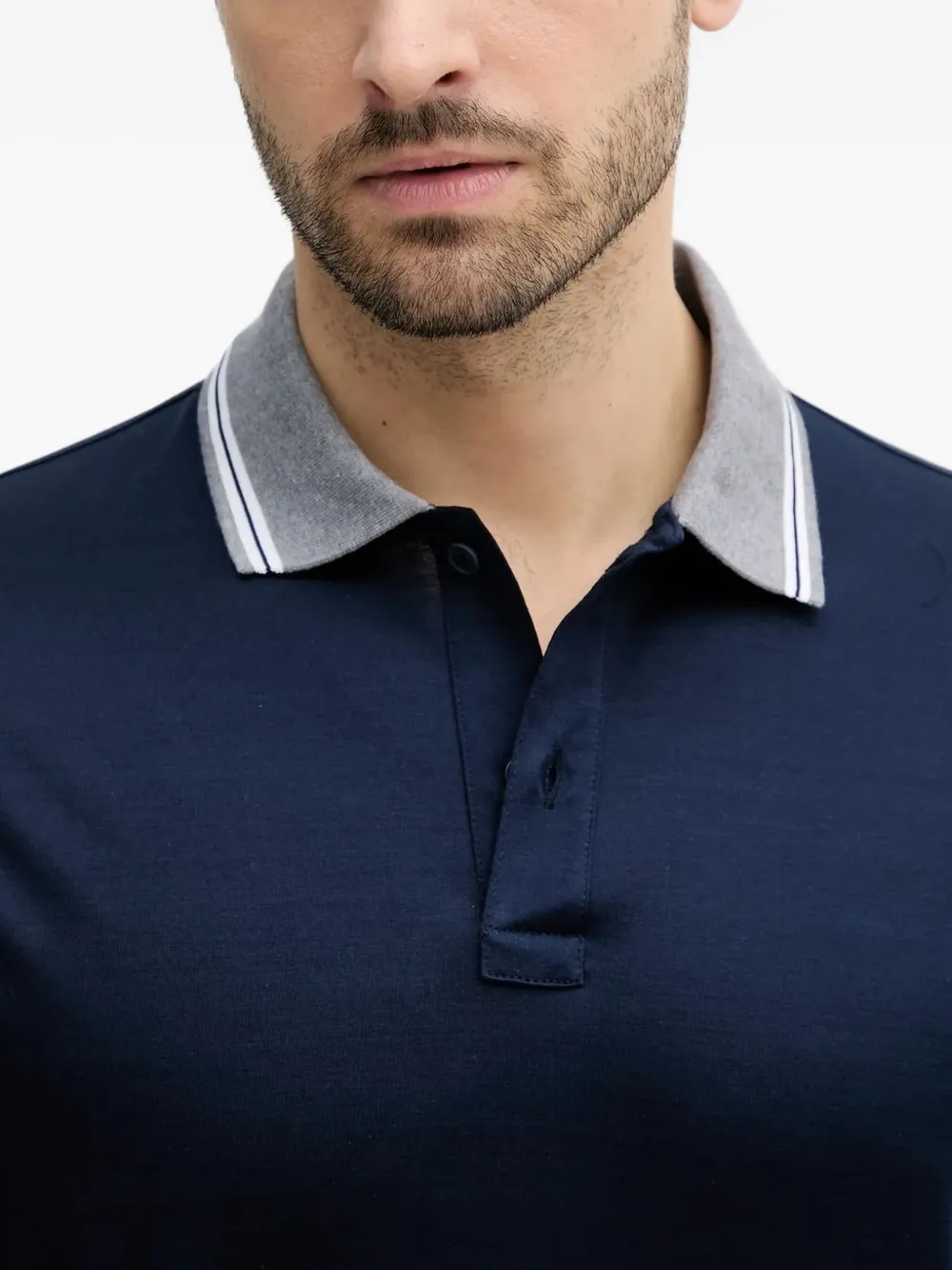 Paul & Shark contrast-collar polo shirt Blauw