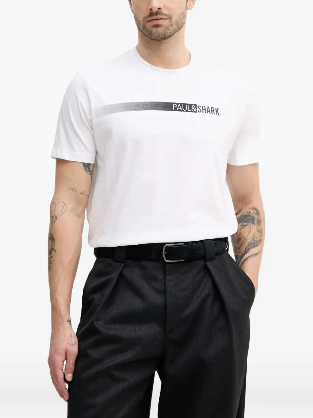 Paul & Shark Logo T-shirt In White