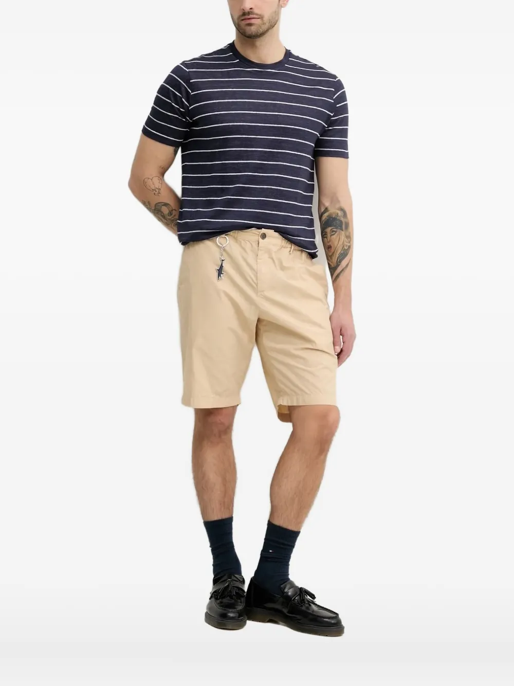 Paul & Shark striped linen t-shirt - Blu