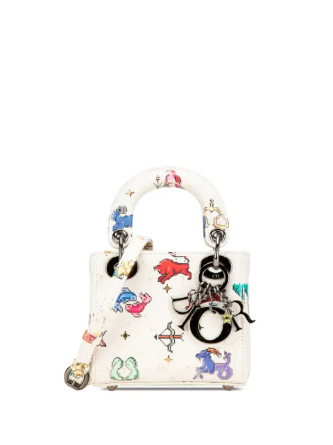 Christian Dior Pre-Owned 2022 Micro Calfskin Pixel Zodiac Lady Dior satchel