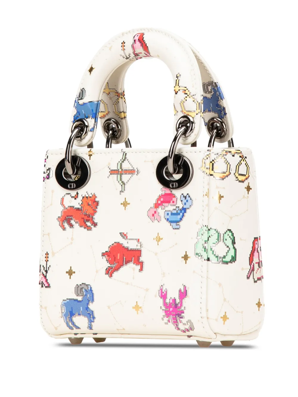 Christian Dior Pre-Owned 2022 Micro Calfskin Pixel Zodiac Lady Dior satchel | Pre-Owned | Image 2