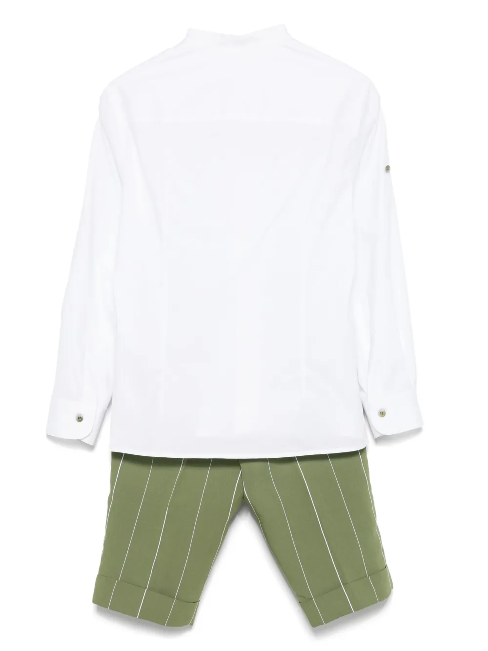 Colorichiari Gestreepte shorts set Groen