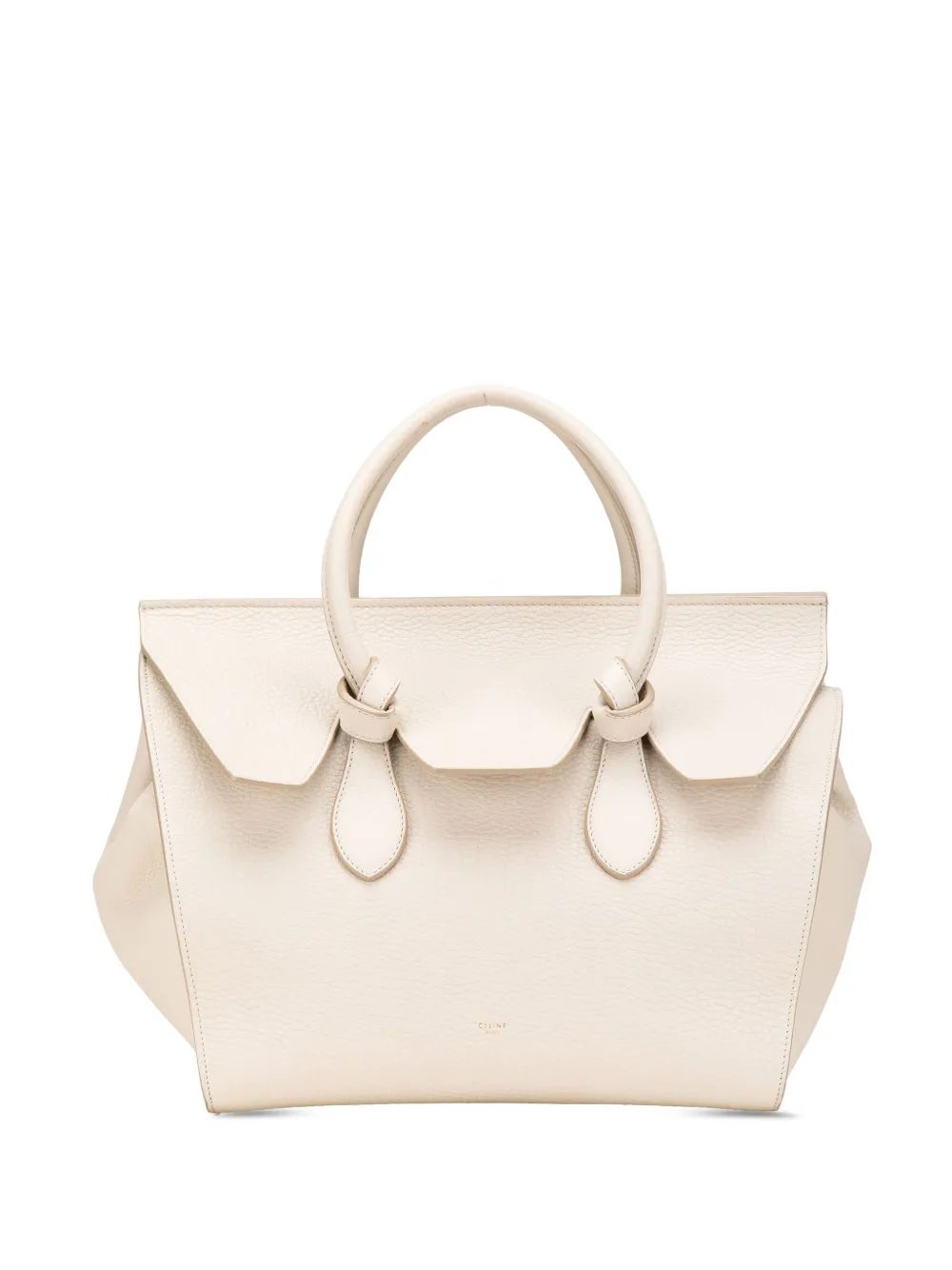 Céline Pre-Owned 2014 スモール グレインカーフ タイノット ハンドバッグ - ホワイト Céline Pre-Owned 2014 スモール グレインカーフ タイノット ハンドバッグ - ホワイト
