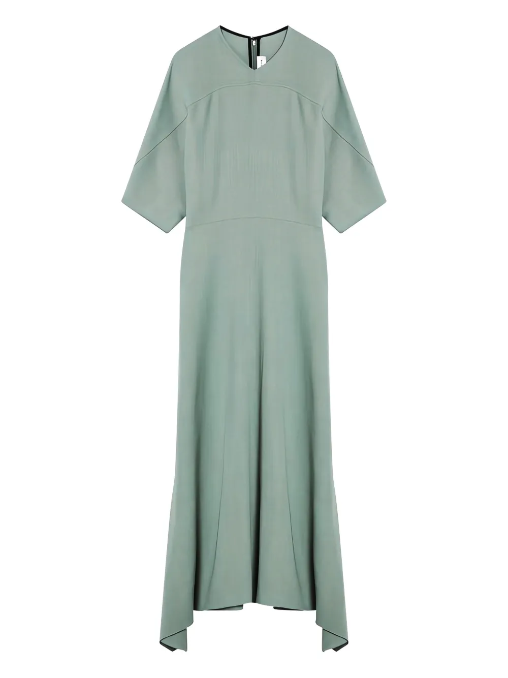 Victoria Beckham Midi-jurk met asymmetrische afwerking Groen