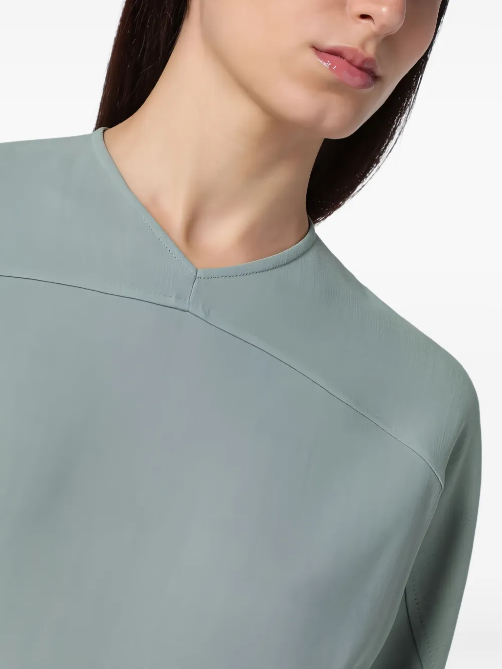 Victoria Beckham Midi-jurk met asymmetrische afwerking Groen