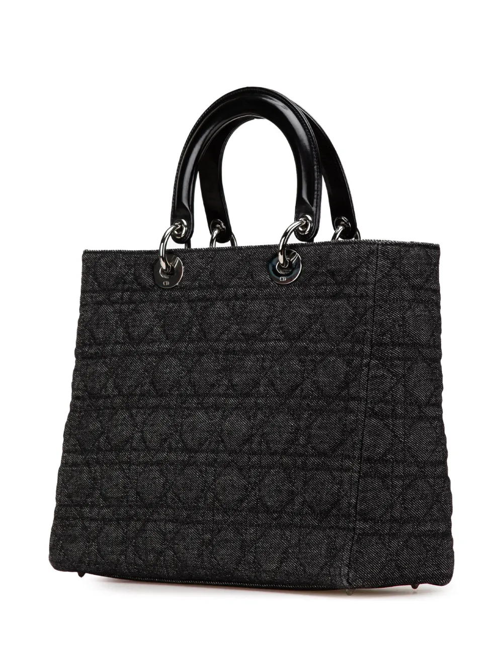 Christian Dior Pre-Owned 2000 Large Denim Cannage Lady Dior satchel | Pre-Owned | Image 2