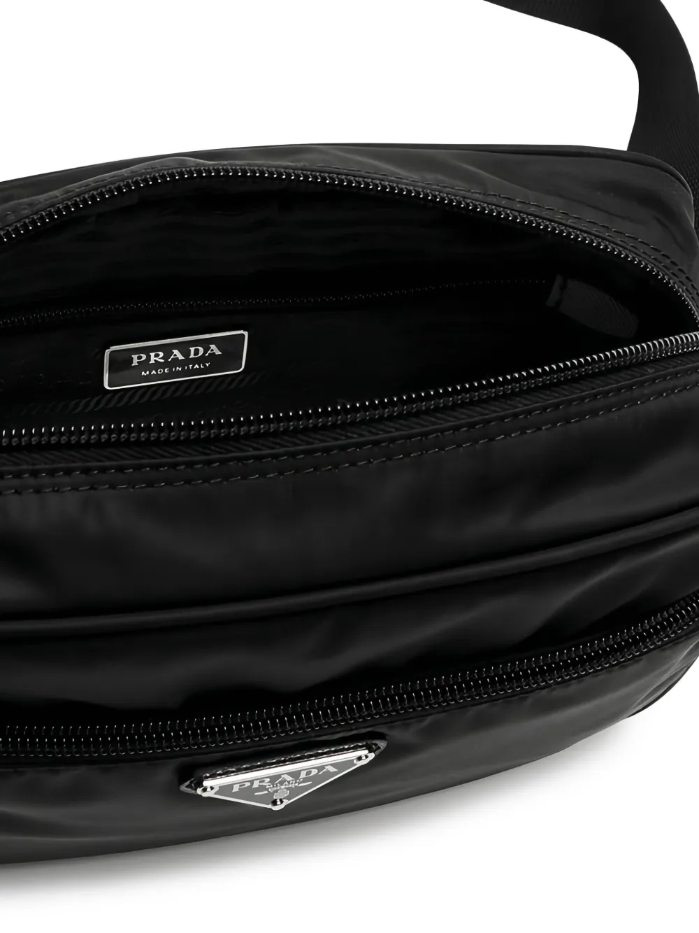 Prada Medium crossbodytas met logo Zwart