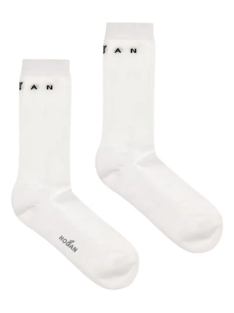 Hogan logo-embroidered socks