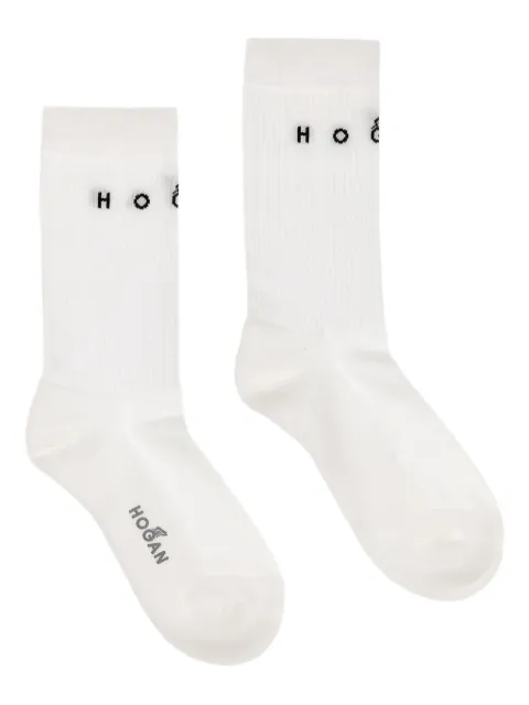 Hogan ribbed logo-embroidered socks
