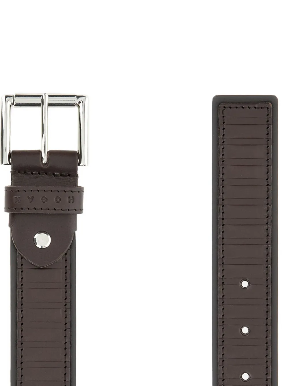 Hogan embossed leather belt - Bruin