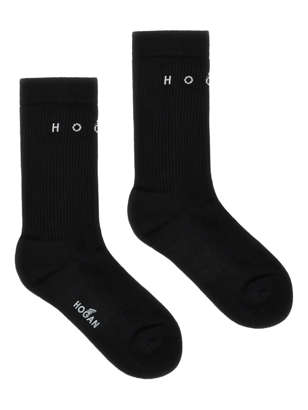 Hogan calcetines de canalé con logo | negro | Image 1