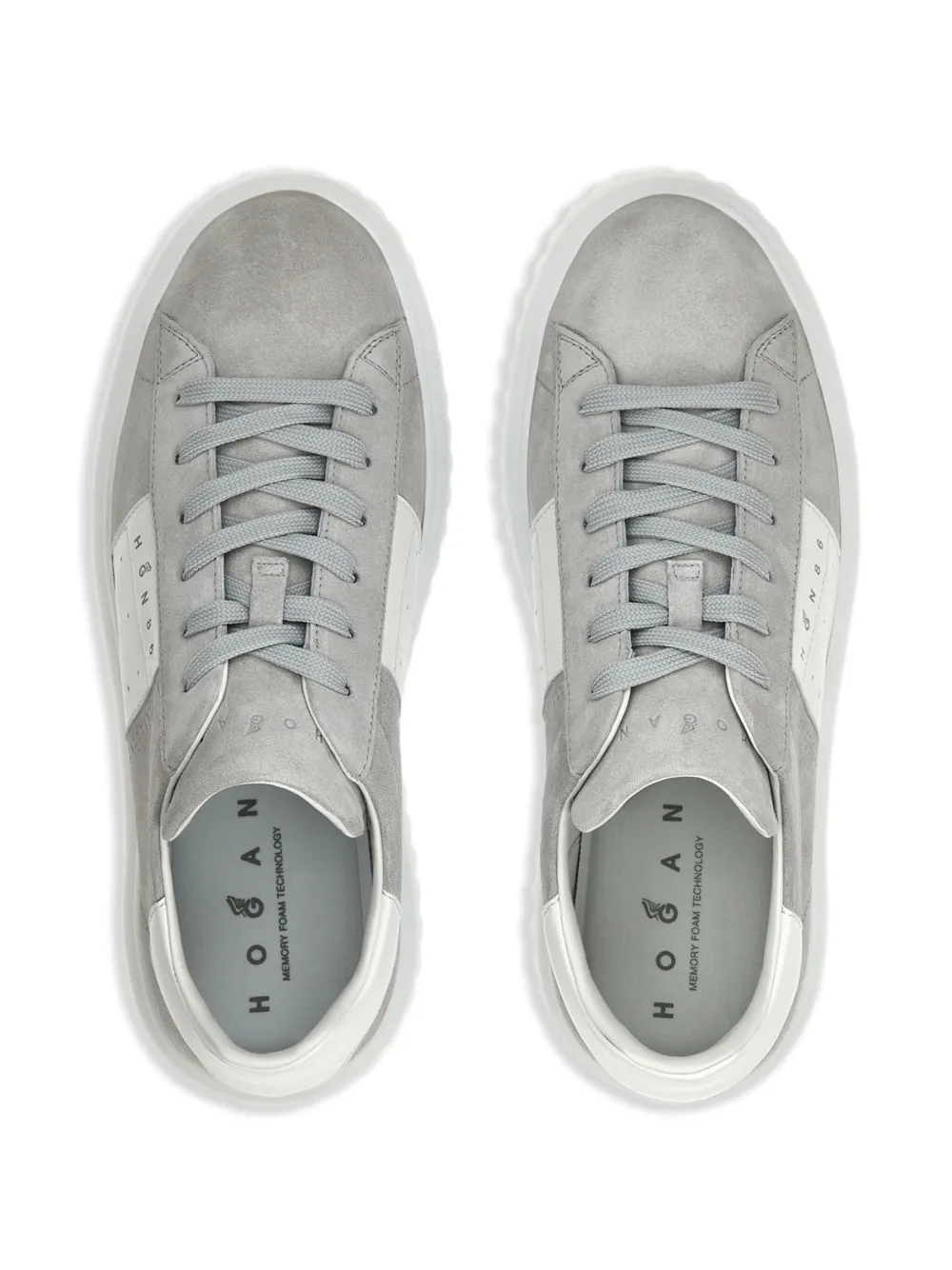 Hogan H-Stripes suède sneakers Grijs