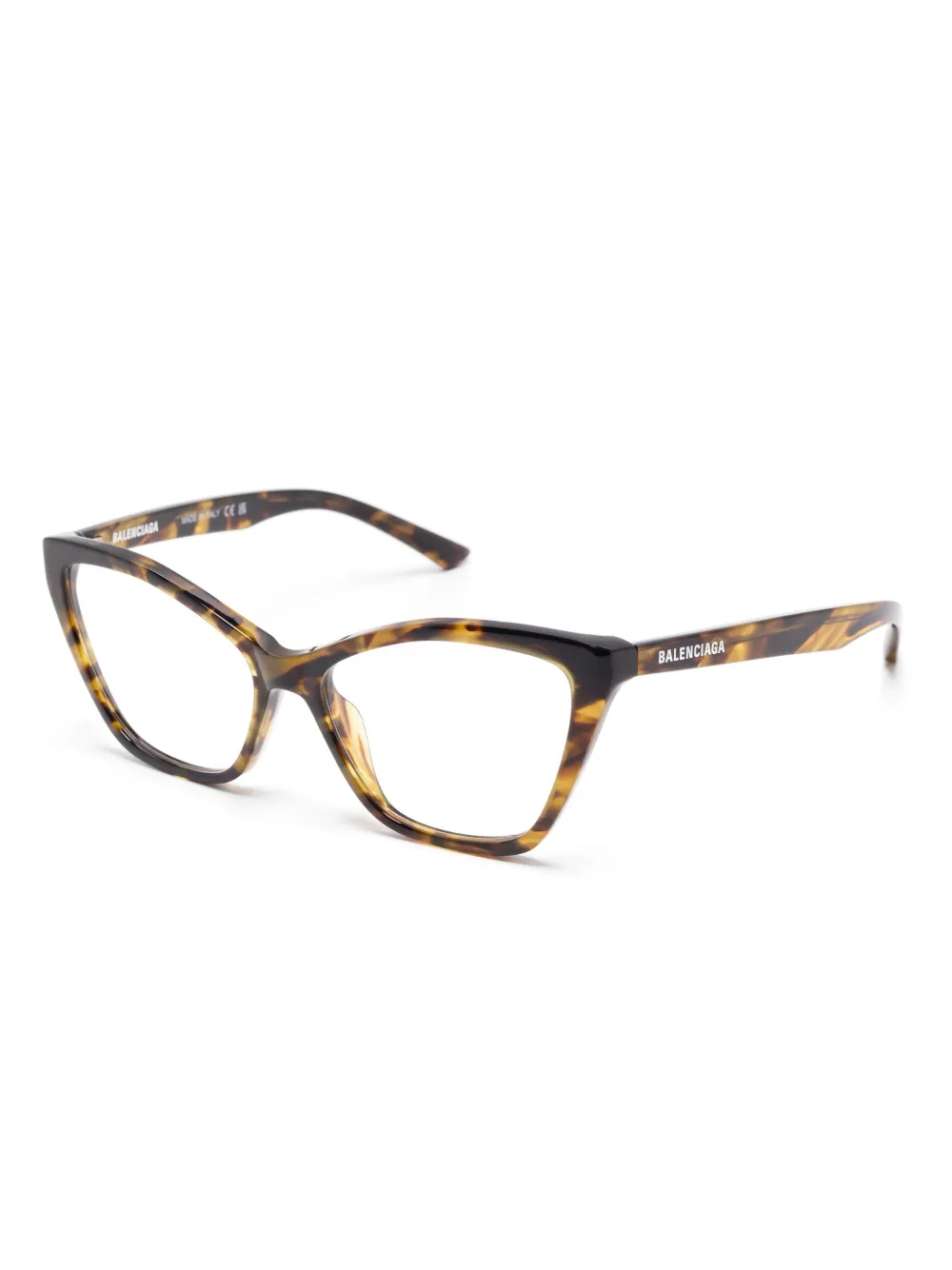 Balenciaga Eyewear Bril met logoprint Bruin