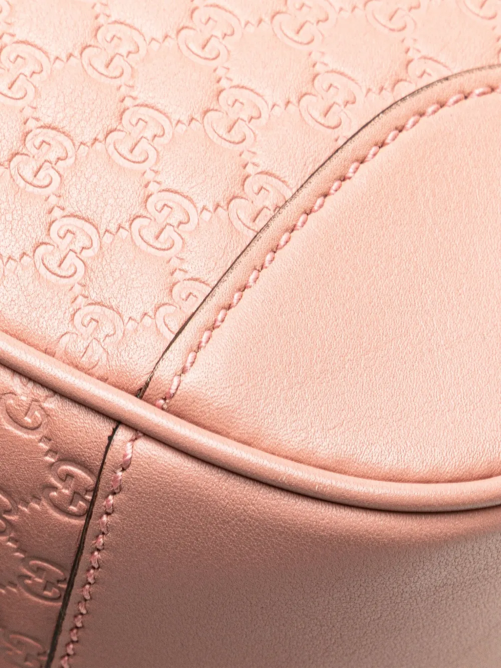 Pre-owned Gucci 2000-2015 Microssima Bree Crossbody Bag In Pink