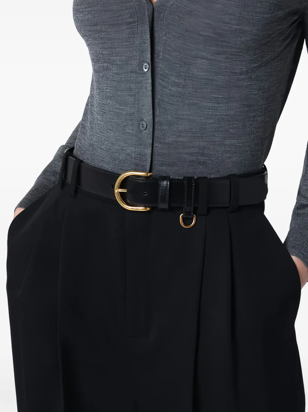 Prada Leren riem Zwart