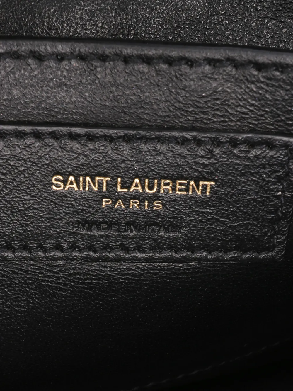 Pre-owned Saint Laurent 2013 Medium Metallic Leather Monogram Sulpice Crossbody Bag In Brown