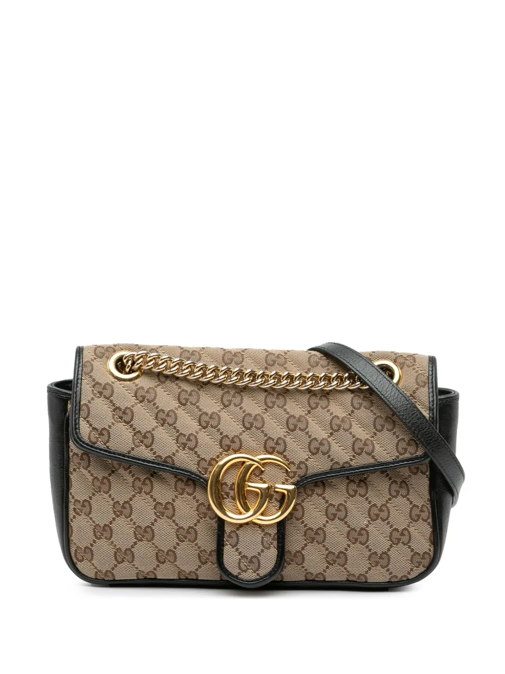 Gucci Pre-Owned 2016-2025 スモール GGキャンバス マーモント マテラッセ フラップ ショルダーバッグ - Gucci Pre-Owned 2016-2025 スモール GGキャンバス マーモント マテラッセ フラップ ショルダーバッグ -