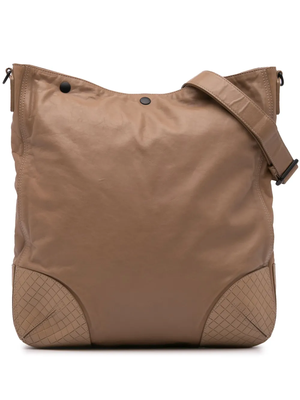 Bottega Veneta Pre-Owned شنطة كروس 'انتريكسيوميراج تريميد' جلد 2012-2024 | بني | Image 1